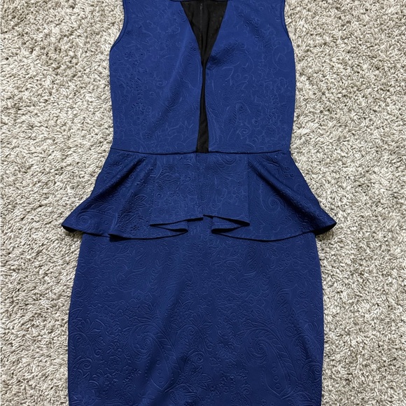Dresses & Skirts - Elegant Blue Peplum Dress